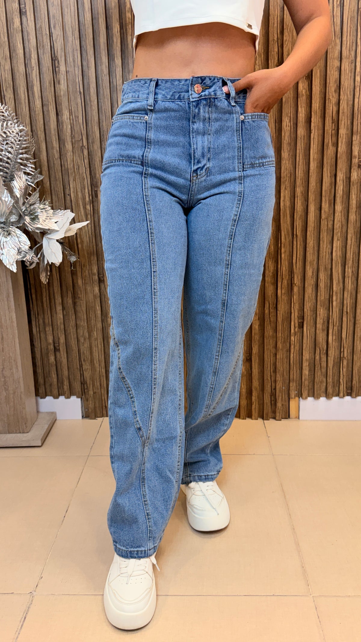 9147 MOM JEANS LINEAS OFERTA