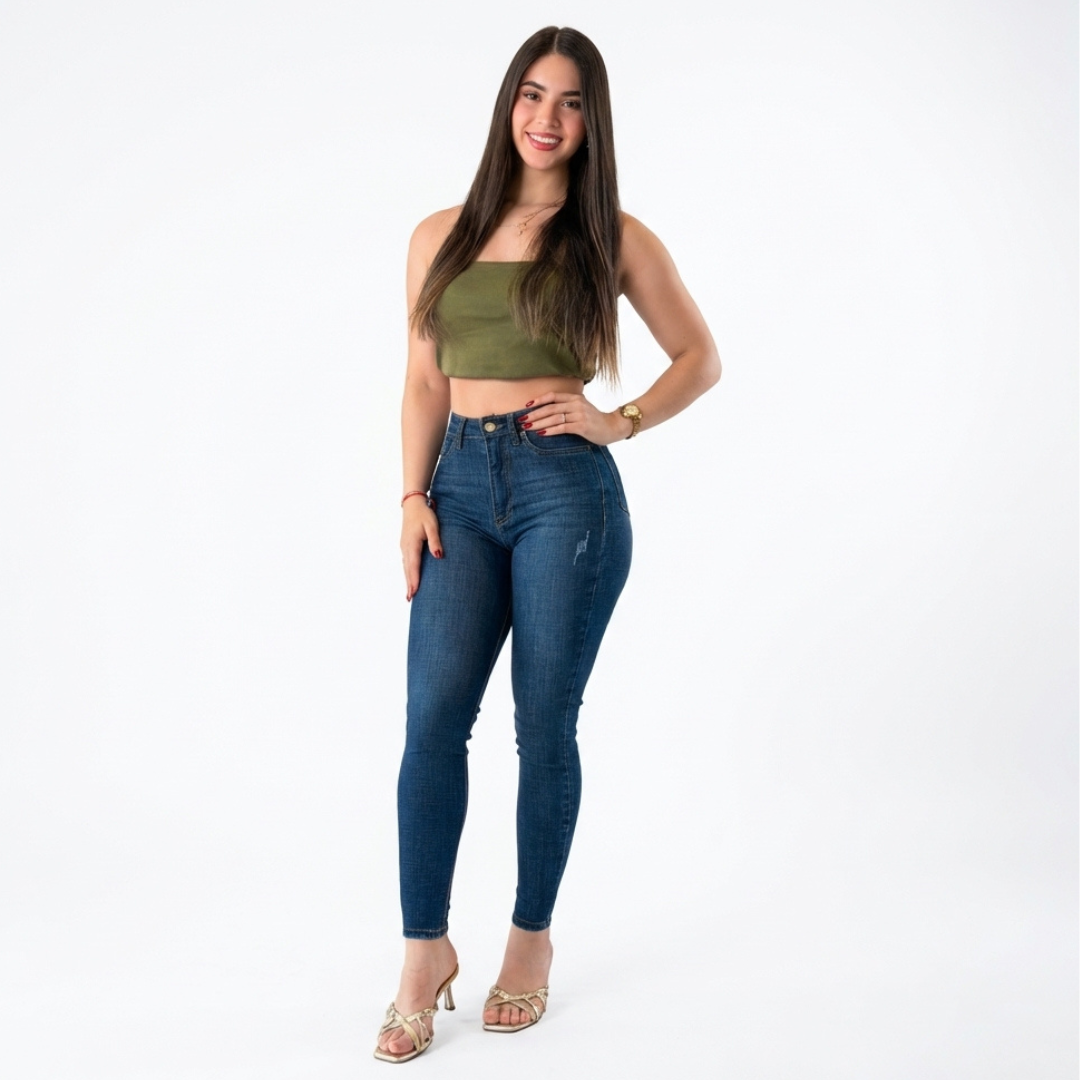 SKINNY JEAN AZUL MEDIO 9124
