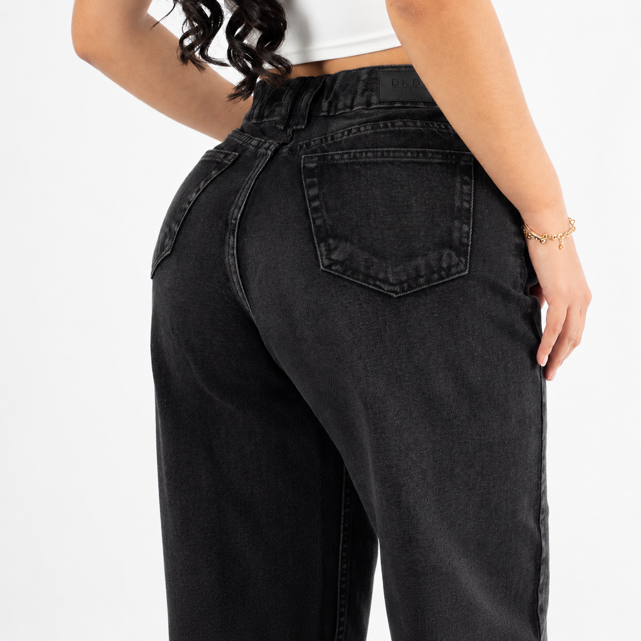 9133 WIDE LEGS JEANS TONO GRIS