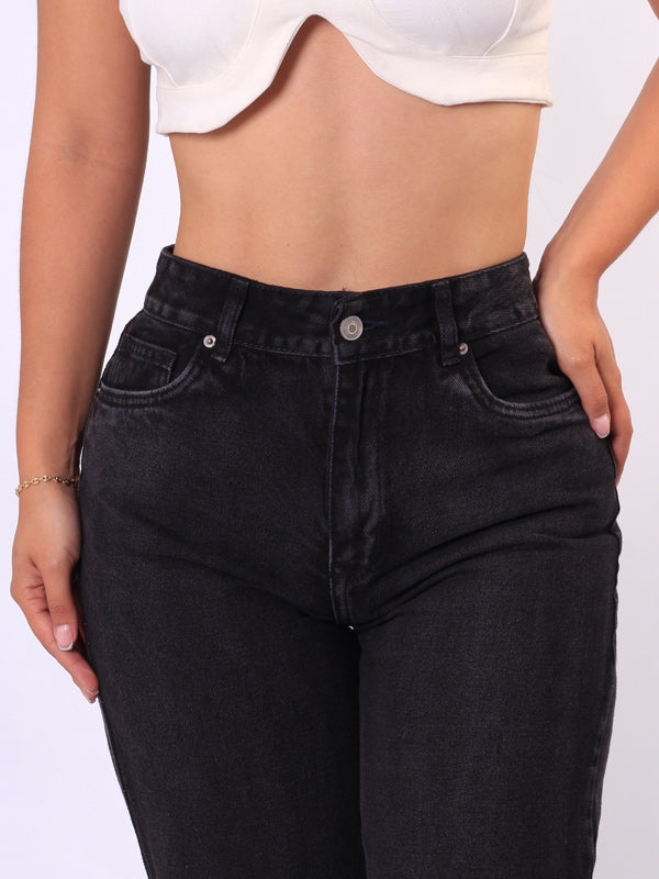 WIDE LEGS JEANS TONO NEGRO 9132