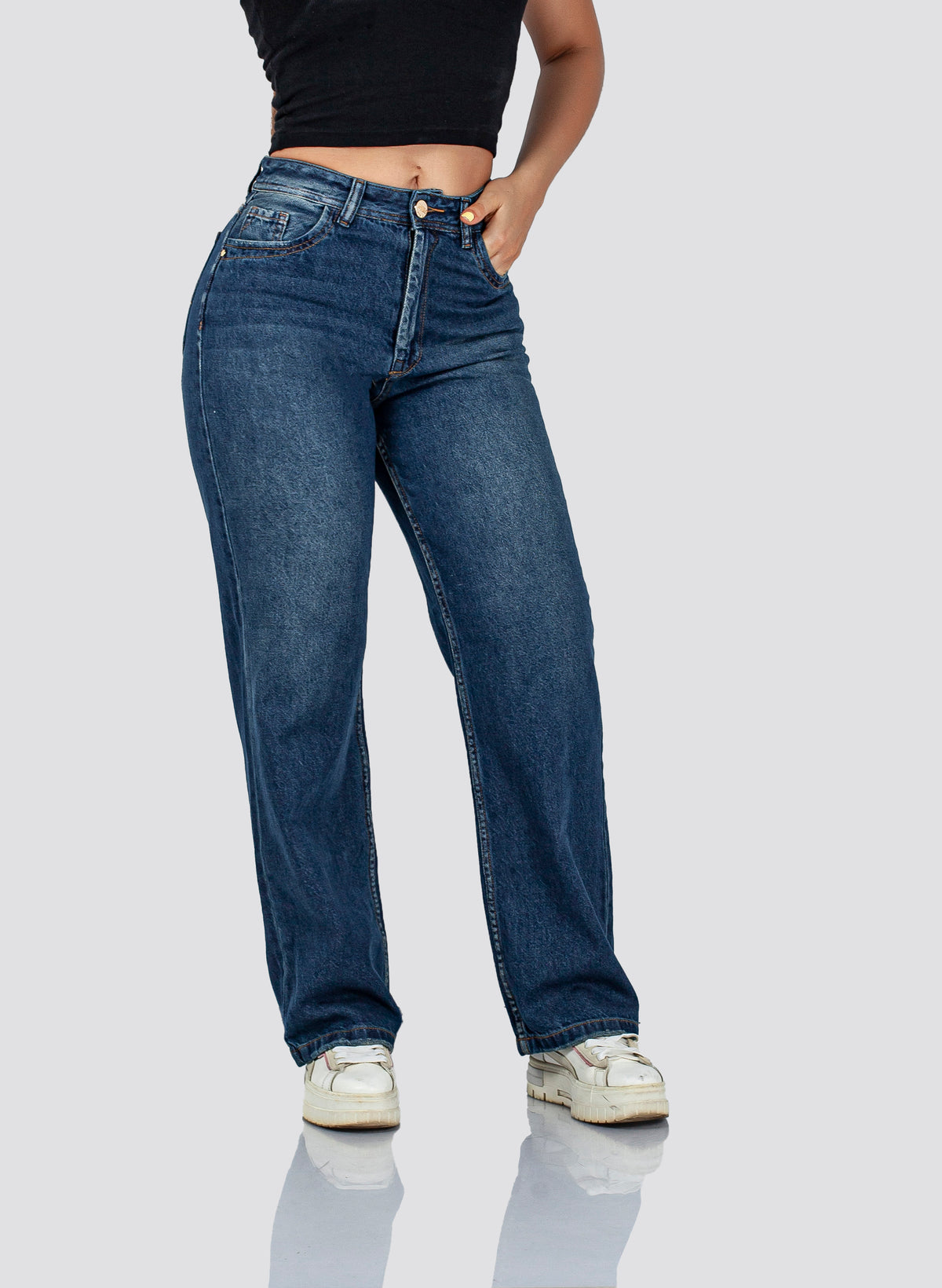 MOM JEANS DARK BLUE 9207